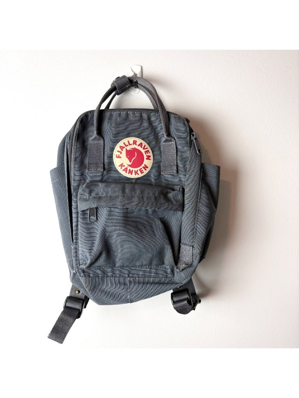 FJALLRAVEN Gray Mini Canvas Backpack